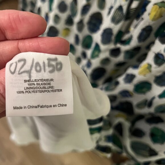 Tory Burch Beetle/Insect Blouse, Size 8 - Picture 4 of 4